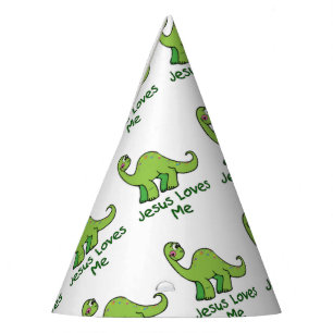 Chapeaux De Fêtes Jésus M'Aime Dinosaure