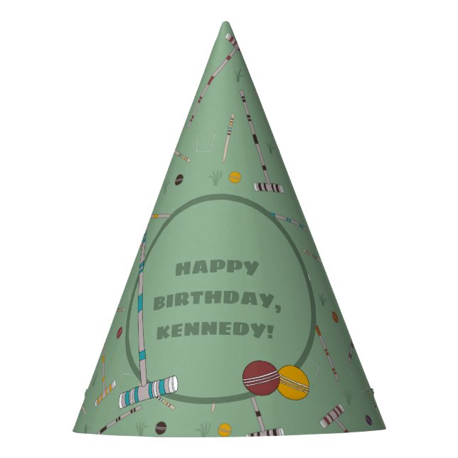 Chapeaux De Fêtes Jeu de croquet, Jeu de triage Personnalisé Fête ex (Devant)