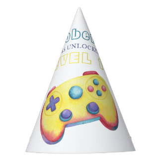 Chapeaux De Fêtes Jeu vidéo aquarelle anniversaire enfants