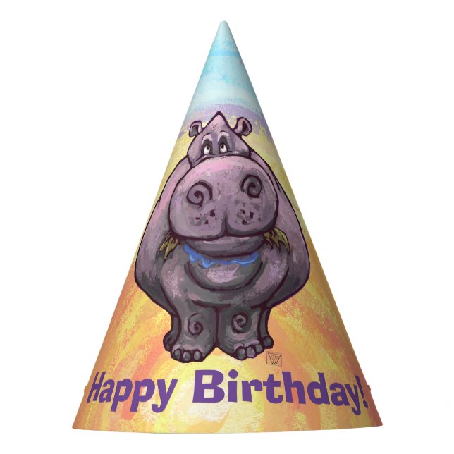 Chapeaux De Fêtes Joli anniversaire à Hippo (Devant)