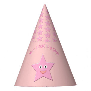 Chapeaux De Fêtes Joli Casquette de fête personnalisée étoile rose