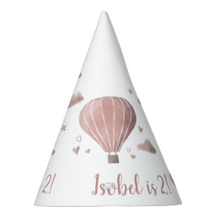 Chapeaux De Fêtes Joli Casquette du Hot Air Balloon Party Watercolor