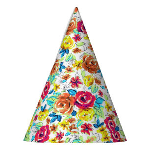 Chapeaux De Fêtes Joli coloré vintage rose motif casquette