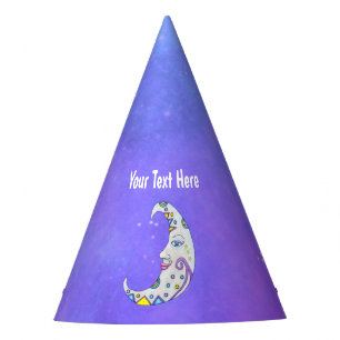 Chapeaux De Fêtes Joli Crescent Lune Abstrait Formes Violet