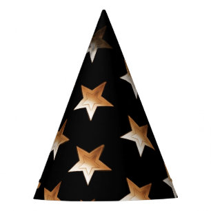 Chapeaux De Fêtes Joli Magicien Noir Étoile Dorée