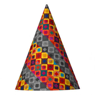 Chapeaux De Fêtes Joli motif géométrique coloré