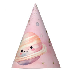 Chapeaux De Fêtes Joli rose Extérieur planète fille Anniversaire