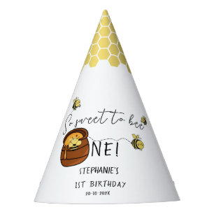 Chapeaux De Fêtes Jolie abeille si douce pour son 1er anniversaire