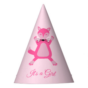 Chapeaux De Fêtes Jolie Bébé Fille Renard Personnalisé Baby Shower