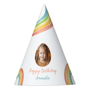 Chapeaux De Fêtes Jolie Pastel coloré Rainbow Girls Photo Anniversai