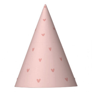 Chapeaux De Fêtes Jolis cœurs roses pastel