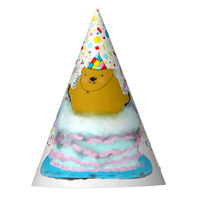 Chapeaux De Fêtes Jour de la marmotte Anniversaire (Devant)