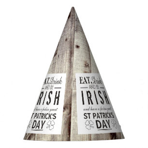 Chapeaux De Fêtes Journée vintage de la St Patrick en bois irlandais