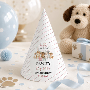 Chapeaux De Fêtes Joyeux 1er Anniversaire Garçon Chien Toutou Fête