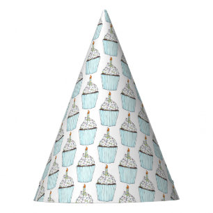 Chapeaux De Fêtes Joyeux Anniversaire Bleu Cupcake Sprinkles Frostin