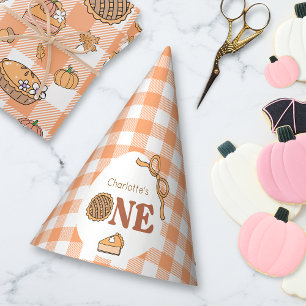 Chapeaux De Fêtes Joyeux Anniversaire Citrouille Gingham Cutie Pie