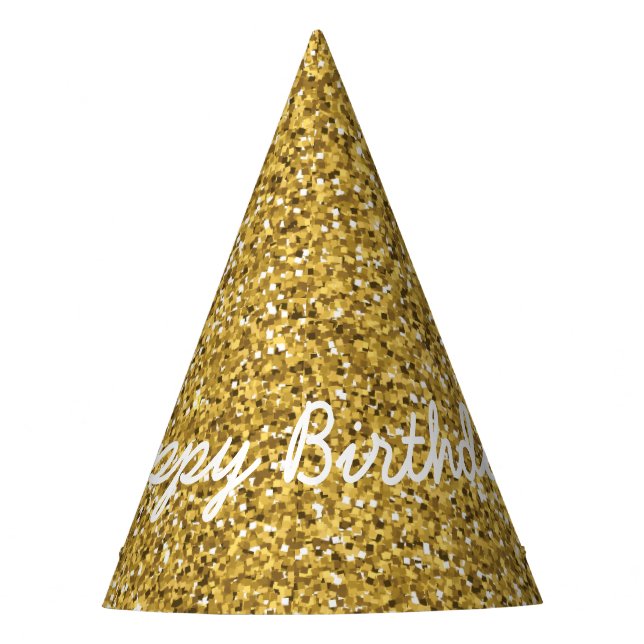 Chapeaux De Fêtes Joyeux anniversaire dans les Parties scintillant d (Devant)