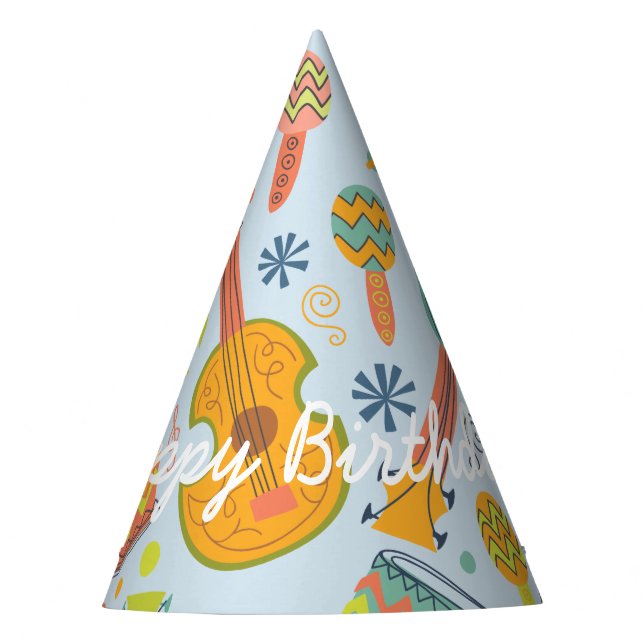 Chapeaux De Fêtes Joyeux anniversaire.Instruments de musique. (Devant)