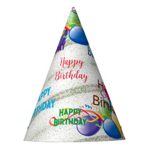 Chapeaux De Fêtes Joyeux Anniversaire Papier Casquette Confetti