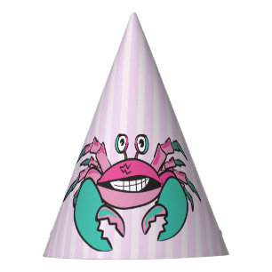 Chapeaux De Fêtes Joyeux anniversaire Pink et Crabe Turquoise Annive