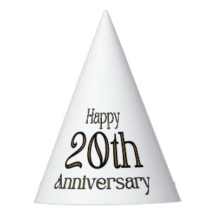 Chapeaux De Fêtes Joyeux Casquette de la fête du 20e anniversaire