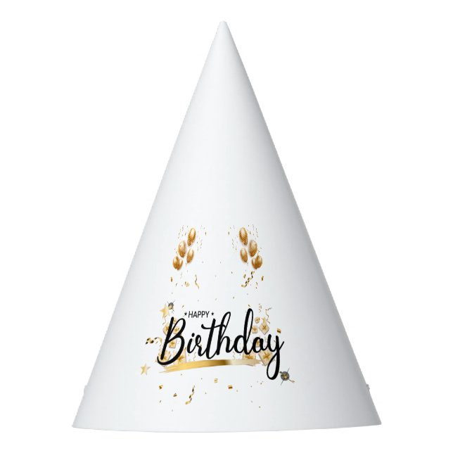 Chapeaux De Fêtes Joyeux Casquette de la Gold Party d'anniversaire (Devant)