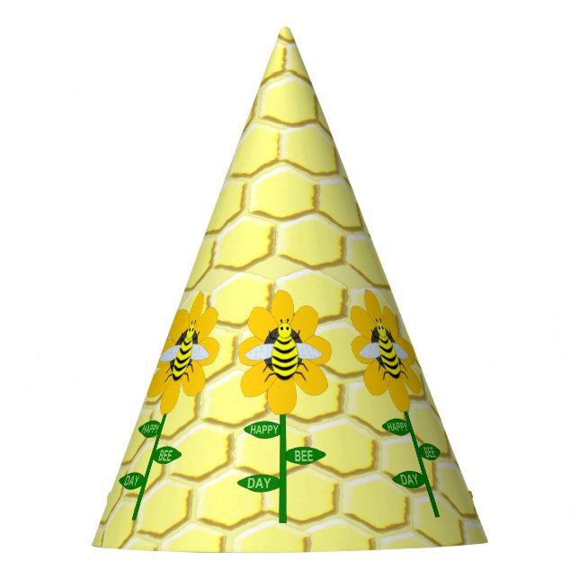 Chapeaux De Fêtes Joyeux Jour des abeilles Anniversaire Bumblebee (Devant)