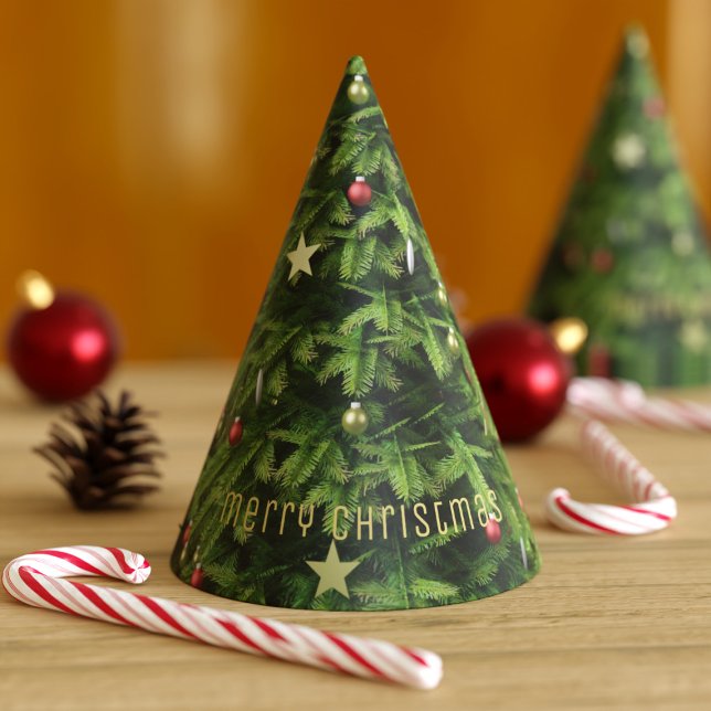 Chapeaux De Fêtes Joyeux Noël Arbre Festif Papier Casquette de fête (Merry Christmas! And your Christmas Party will be merrier wearing one of these paper hats)