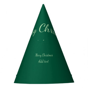 Chapeaux De Fêtes Joyeux Noël vert plaine solo arrière - plan vacanc