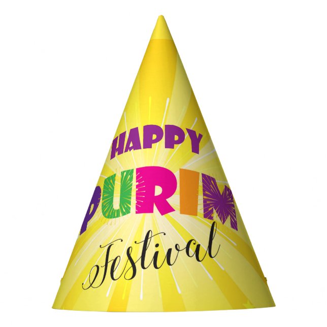 Chapeaux De Fêtes Joyeux Purim Festival Cadeaux de la fête des enfan (Devant)