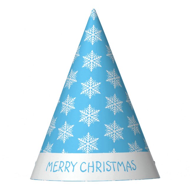 Chapeaux De Fêtes Joyeux Snowflakes de Noël Personnalisé (Devant)