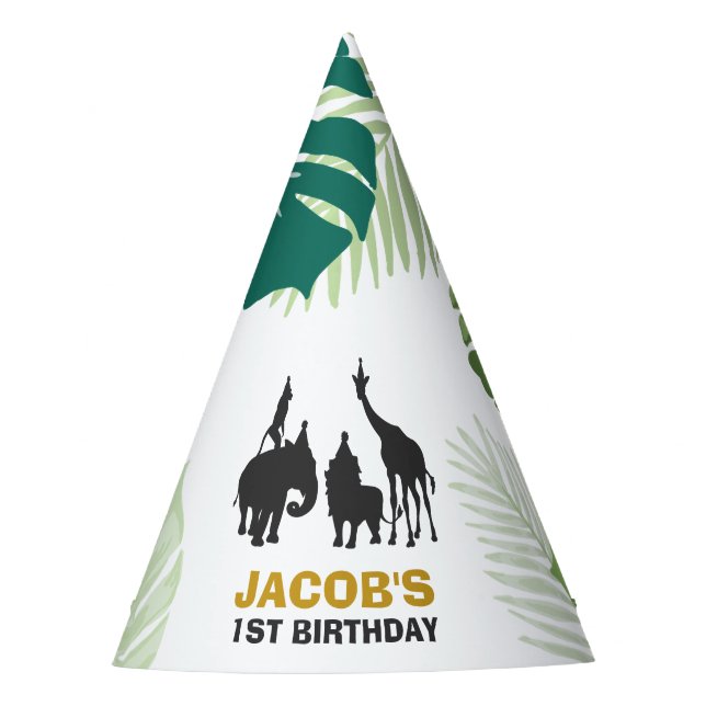 Chapeaux De Fêtes Jungle Anniversaire casquette papier de fête Safar (Devant)