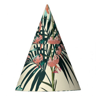 Chapeaux De Fêtes Jungle vintage : Vert foncé, Lys orange.