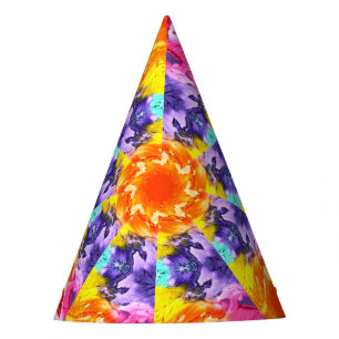 Chapeaux De Fêtes Kaleidoscope coloré peint par un artiste Abstrait