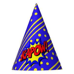 Chapeaux De Fêtes Kapow Pop Art Cartoon Superpower Casquette d'anniv
