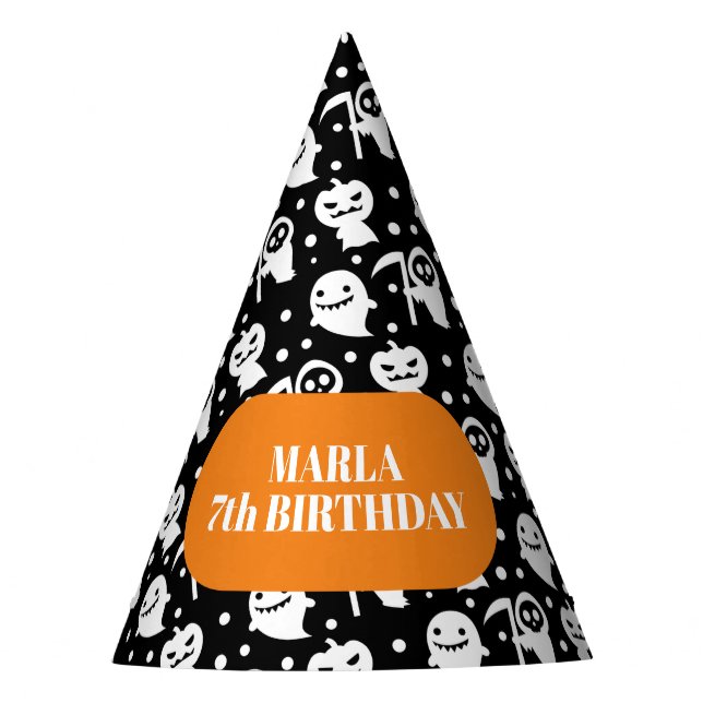 Chapeaux De Fêtes Kawaii Joyeux Halloween Casquette de fête d'annive (Devant)