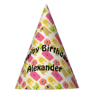 Chapeaux De Fêtes Kawaii Monster Casquette de fête d'anniversaire