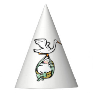 Chapeaux De Fêtes La cigogne apporte le Casquette de la fête du bébé