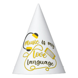 Chapeaux De Fêtes La musique est ma langue d'amour phrase romantique