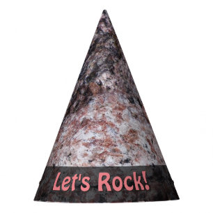 Chapeaux De Fêtes La nature laisse la géologie de roche rosâtre