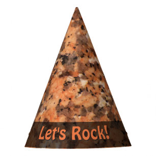 Chapeaux De Fêtes La nature laisse le granit orange de géologie de