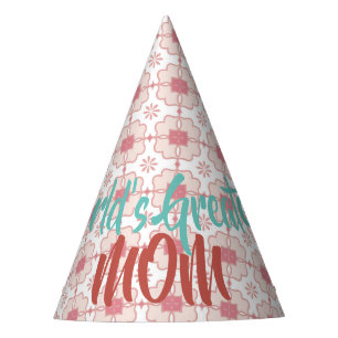 Chapeaux De Fêtes La plus grande maman du monde Modèle floral PE