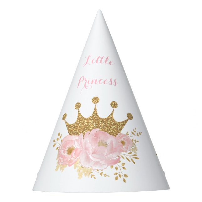 Chapeaux De Fêtes La princesse de la Couronne Blush Gold Floral (Devant)