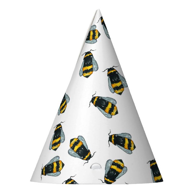 Chapeaux De Fêtes L'abeille mignonne de miel gaffent l'anniversaire (Gauche)