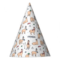 Lamas dans le motif de ski de casquettes et