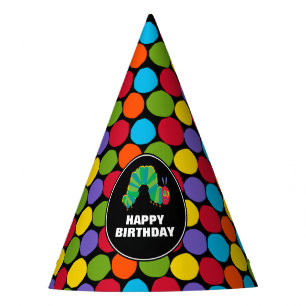 Chapeaux De Fêtes L'Anniversaire Très Affamé du Chalkboard Caterpill