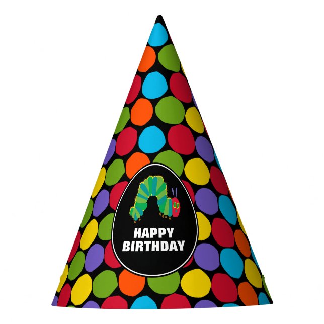 Chapeaux De Fêtes L'Anniversaire Très Affamé du Chalkboard Caterpill (Devant)