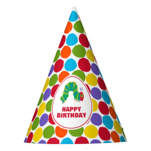 Chapeaux De Fêtes L'Anniversaire Très Affamé du Chalkboard Caterpill