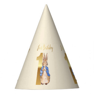 Chapeaux De Fêtes Lapin classique en veste bleue Premier anniversair