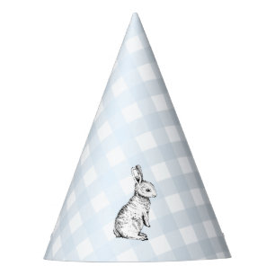 Chapeaux De Fêtes Lapin En vichy lapin bleu